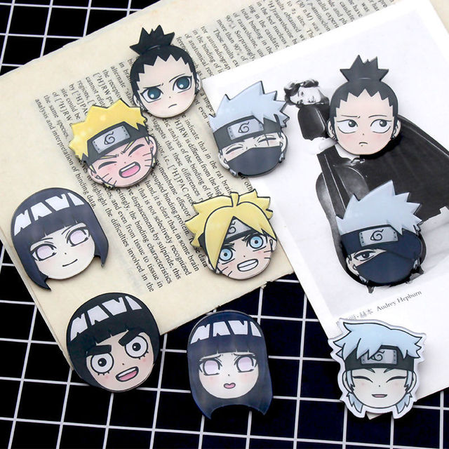 Naruto Kakashi Sasuke Sakura Naruto Hinata anime cartoon brooch  personalized creative trend backpack clothes exquisite badge - AliExpress